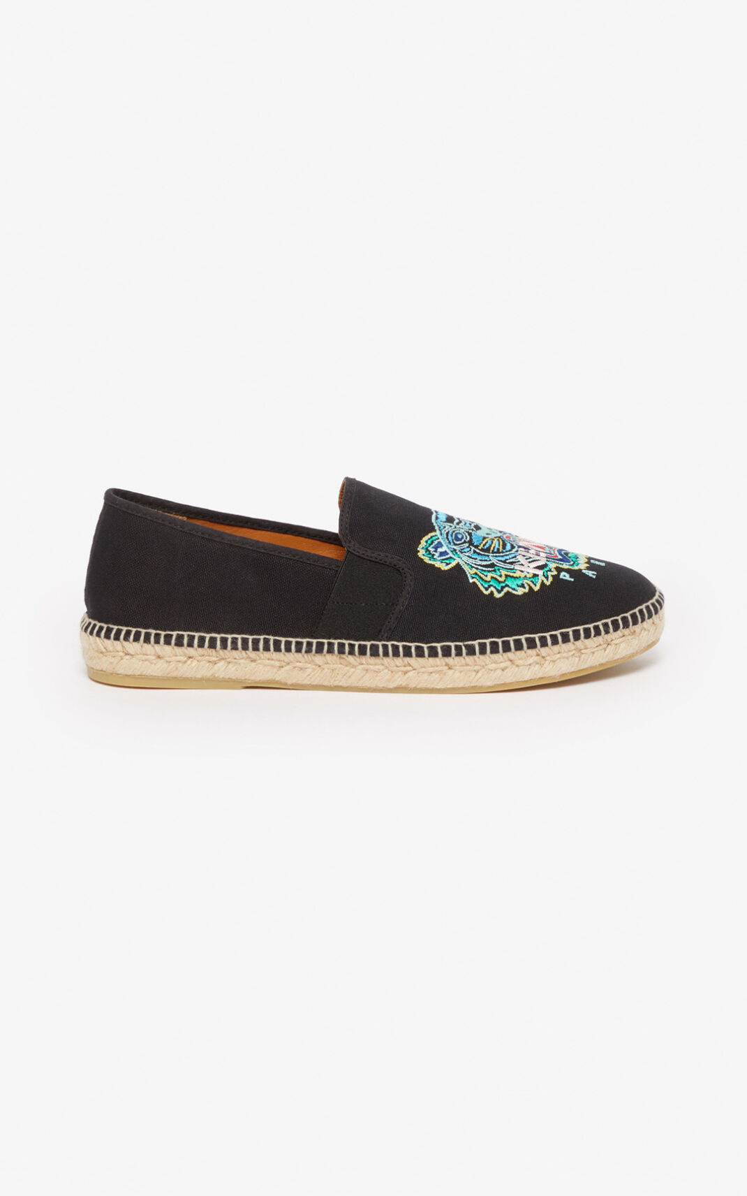 Espadrille Kenzo Tiger elasticated Homme Noir | EXQJ-84237